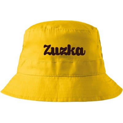 Detský klobúčik s menom žltý