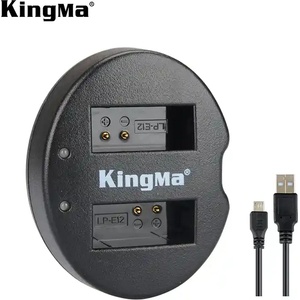 KingMa Зарядно за батерия LP-E12 USB Dual за Canon EOS M, EOS M10, EOS M50, EOS M50 MII, EOS M100, EOS M200, EOS Rebel SL1 (EOS 100D), PowerShot SX70 HS Зарядно за батерии