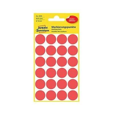 Avery Zweckform 3595 etikety 18mm 4 ks červené
