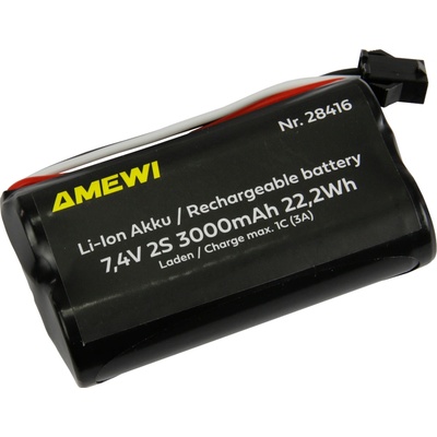 Amewi Trade GmbH Li-Ion baterie 2S 7,4V 3000mAh SM/HBX 3-pin – Zboží Dáma