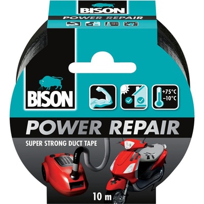 Bison International B. V Bison International B. V. Универсална самозалепваща лента BISON Power Repair, черна, ролка 10 м, многоезична