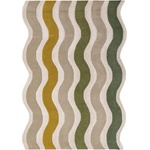 Flair Rugs Зелен/в естествен цвят ръчно изработен вълнен килим 200x290 cm Cascade Wool - Flair Rugs (503119382696)