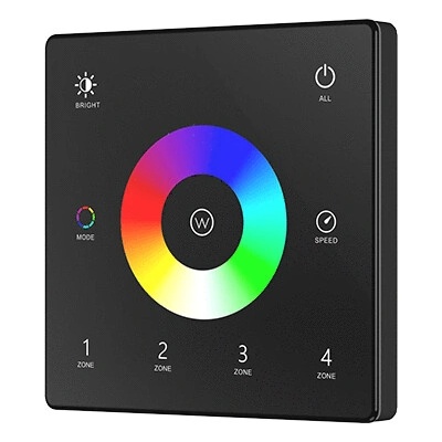 Skydance LED ovladač RF RGBW (4 zóny) - TW4-4 Barva: Černá