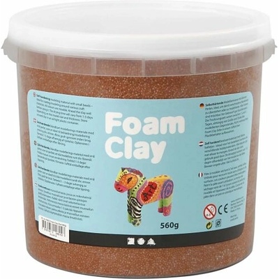 Creative Samotvrdnoucí modelovací pěnová kuličková hmota Foam Clay HNĚDÁ 560g
