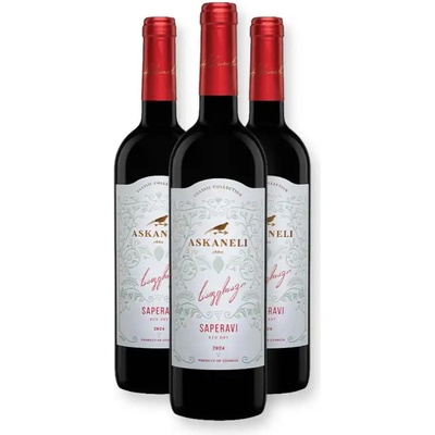 Askaneli Brothers Askaneli SAPERAVI červené suché víno 12% 3 x 0,75 l (holá lahev)