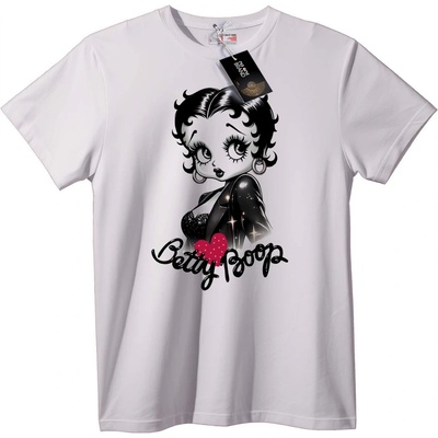 NOONEBRAND Тениска Betty Boop Черна - L, White