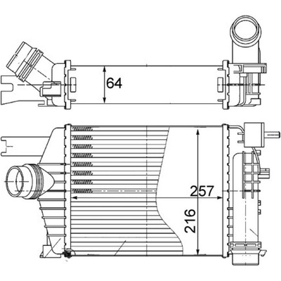 Chladič plniaceho vzduchu MAHLE ORIGINAL CI 498 000S (CI498000S)