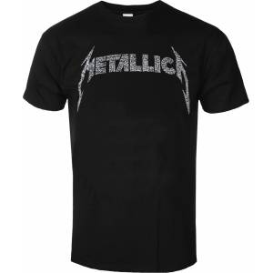 ROCK OFF мъжка тениска Metallica - 40 Годишнина Песни Лого - Черен - RTMTLTSBSON
