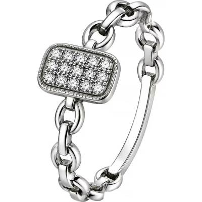 Zlaton Prsten bílé zlato článkovaný s diamantem 000350812230