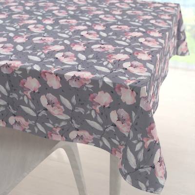 Biante Sametový ubrus Tamara TMR-013 Růžové květy na šedém 130x130cm