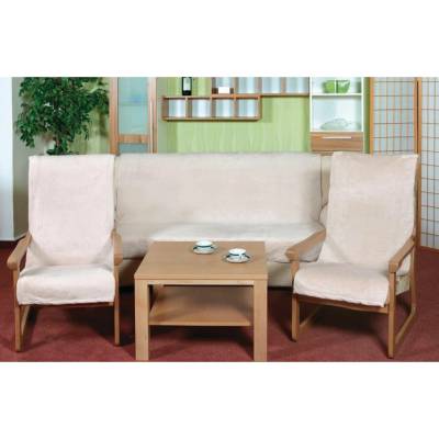 Bellatex přehoz Souprava Korall micro 3+1+1 béžová 150 x 200 cm, 2 ks 65 x 150 cm