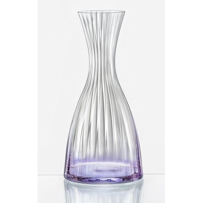 Crystalex skleněná dekorovaná karafa Fialová 1200 ml