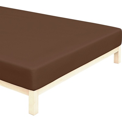 Tiptrade Jersey prostěradlo Tmavě Hnědé 140x200