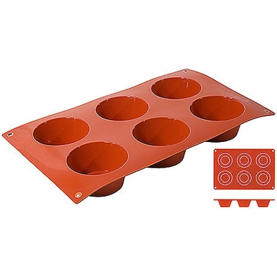 Contacto Silikonová forma na 6 muffinů o průměru 69 mm 6634/076 terakotová