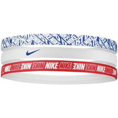NIKE Headbands 3-pack Royal-White-Red