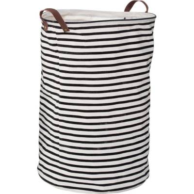 Premier Housewares Черно-бял текстилен кош за пране 54 l Stripe - Premier Housewares (1901505)