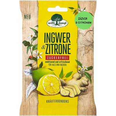 Willi Dungl Ingwer & Zitrone, bez cukru, 65 g