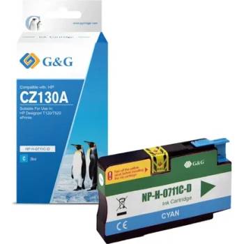 Compatible ГЛАВА ЗА HEWLETT PACKARD Designjet T120/T520 e-Printer series - Cyan - /711C/ - CZ130A - PN NP-H-711C - G&G (200HPCZ130AGG)