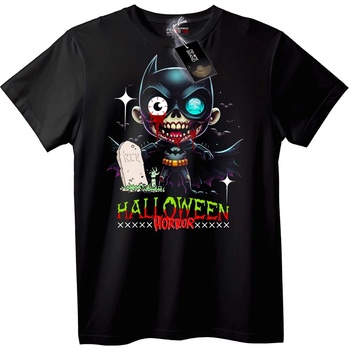 NOONEBRAND Тениска Batman Halloween Ужас - 2XL, White