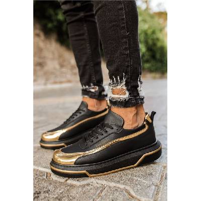 Chekich Унисекс обувки с връзки CH041 - Черни #359535 (359535_Златист)