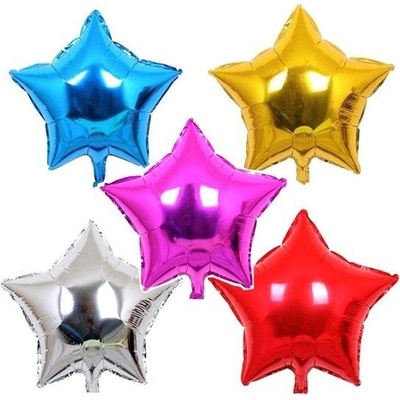 balónek hvězda metalická růžová