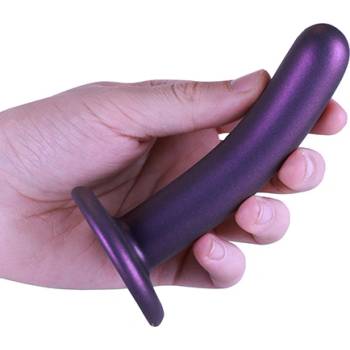 Image 1 of Ouch! Smooth Silicone G-Spot Dildo 5"/12cm Purple