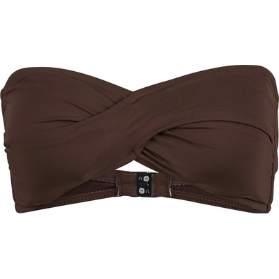 Seafolly Дамско бикини горнище Seafolly Women's Collective Twist Bandeau Bikini top - Dark Chocolate - размер 38 (EU) (150-5059-0414)
