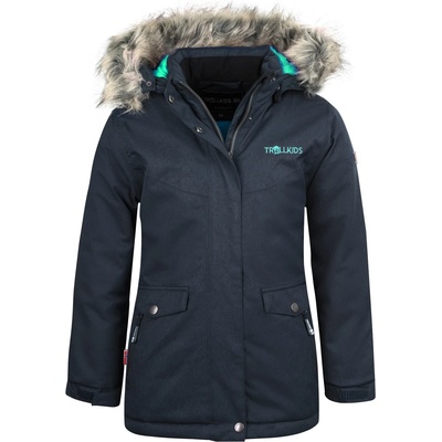 Trollkids Детско палто Trollkids Girl's Oslo Coat XT Coat - Anthracite / Mint - размер 176 (EU) (703-2233-0320)