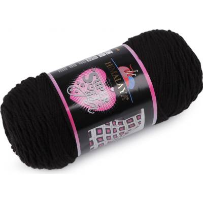 Pletací příze Super Soft Yarn 200 g, střední, 9 (80808) černá