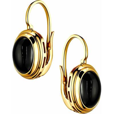 Zlaton Náušnice žluté zlato s almandinem visací 3.88g 2cm O04122401197