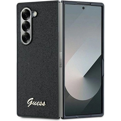 GUESS Калъф Guess - Glitter Flakes Metal Logo, Galaxy Z Fold 6, черен (3666339322632)