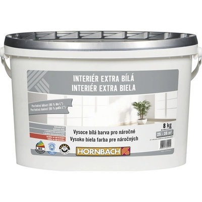 Hornbach Barva na zeď Interiér Extra Bílá 8 KG