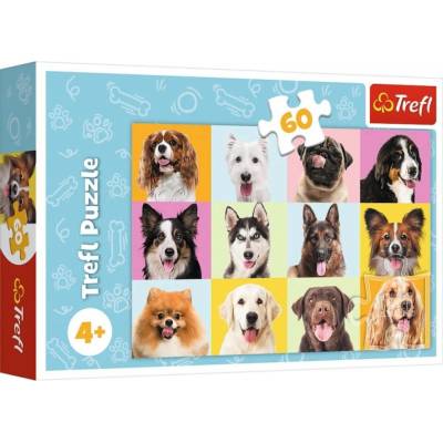Trefl - Puzzle Cute dogs 60 dielikov - 40 - 99 piese