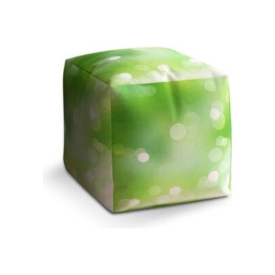 Sablio Taburet Cube Zelená abstrakce 2: 40x40x40 cm