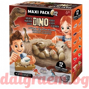 Image 1 of Buki France Комплект 12 мега дино яйца за откриване buki 2138 (bk2138)