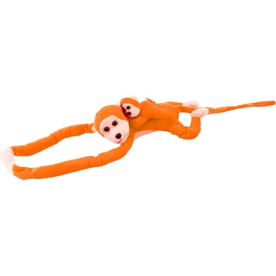 mamido opička s mláďátkem oranžová 90 cm