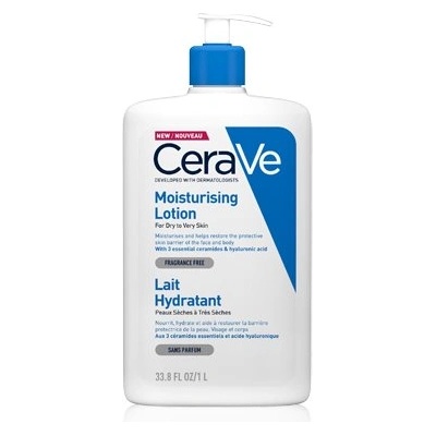 CeraVe Moisturizers Lotion хидратиращо мляко за тяло и лице за суха или много суха кожа 1000ml