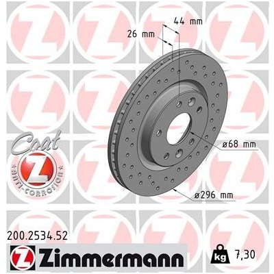 Brzdový kotúč ZIMMERMANN 200.2534.52 (200253452)