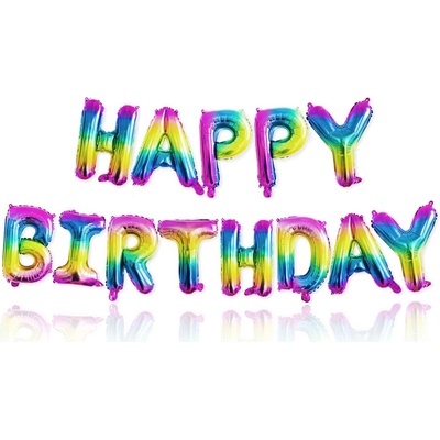 FUN RAG 607420 Fóliový balónek set HAPPY BIRTHDAY barevné 33 cm 1 13 písmen