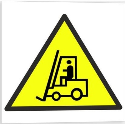 Traiva s.r.o Pozor vozíky - symbol Verze: Plast 210 x 210 mm tl. 0.5 mm - Kód: 06792