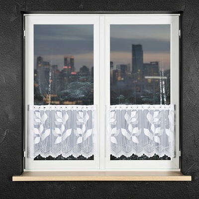 Dekorační metrážová vitrážová záclona OLGA bílá výška 50 cm MyBestHome – Zboží Mobilmania