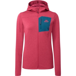 Mountain Equipment Дамско поларено яке Mountain Equipment Women's Lumiko Hooded Jacket Fleece jacket - Maroon / Majolica - размер 38 (EU) (105-7225-0613)