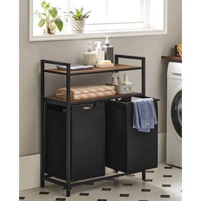 Vasagle Bergen 2 x 46 l čierný/hnedý BLH211B01