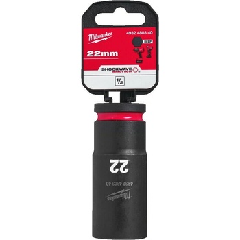MILWAUKEE Nástrčný kľúč 1/2" - Hex 22 SHOCKWAVE predĺžený