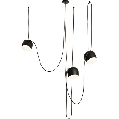 POLARIS Модулен висящ полилей с три черни абажура Bowls | 3x10W | CCT | Цена 368, 74€ (721, 19 лв) (970)