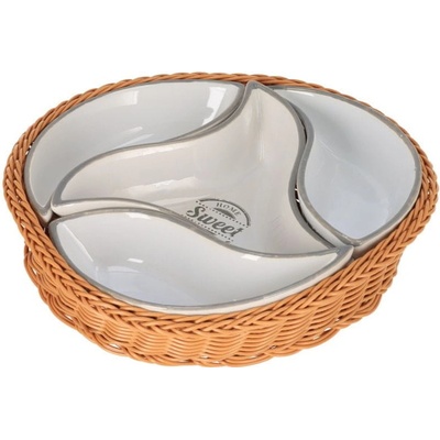 Banquet miska v košíku SWEET HOME 4 díly 23 cm