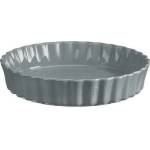 Emile Henry Керамична кръгла форма за тарт emile henry deep flan dish дълбока - Ø28 см - цвят перленосив (eh 6028-80)