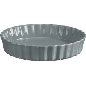 Emile Henry Керамична кръгла форма за тарт emile henry deep flan dish дълбока - Ø28 см - цвят перленосив (eh 6028-80)