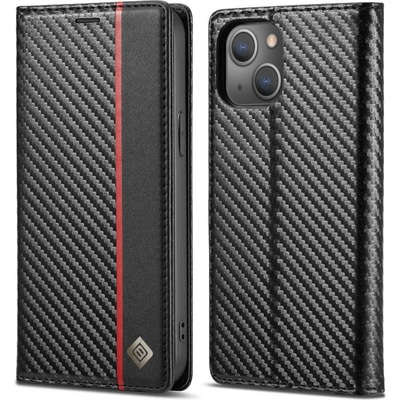 IMEEKE CARBON Peňaženkové Apple iPhone 13 čierne