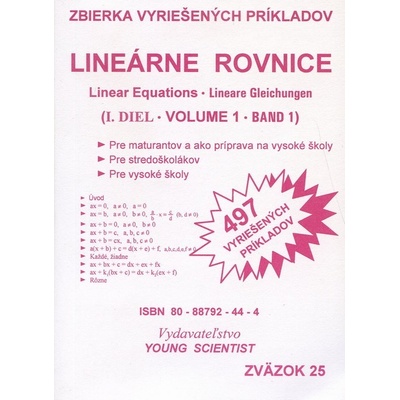 Lineárne rovnice I.diel Iveta Olejárová Marián Olejár Marián Olejár jr.
